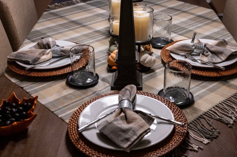 Dinner table set up for a special occasion
